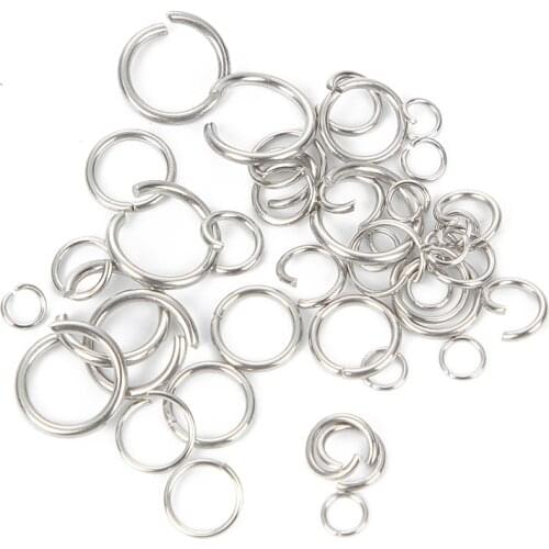200-500Pcs 4-10mm Stainless Steel Open Single Loops Jump Rings & Split Ring For Jewelry Making DIY Findings Accessories Handmade