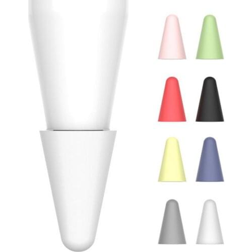 8pcs Silicone Replacement Tip Case for Pencil 1 2 Touchscreen Stylus Pen Case Nib Protective Cover Skin for Pencil