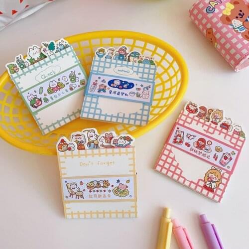 Cute Girl Memo Pad Student Memo Sign This Student Convenience Stickers Ins Tag Pocket Memo Pad Can Tear Message Paper