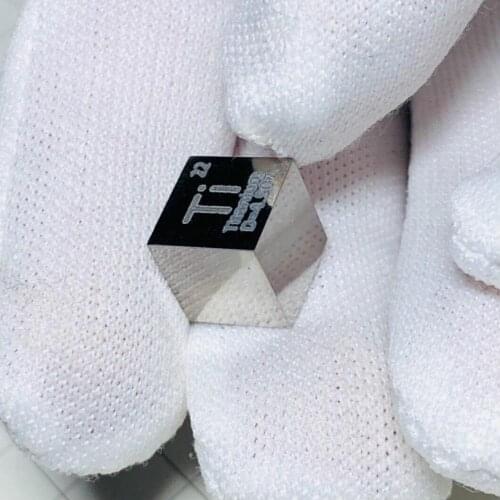 MIRROR POLISHED High Purity 99.5% Titanium Ti Metal Element Periodic Table Cube 10mm