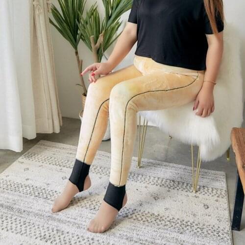 Winter Warm Plus Size Leggins Solid Color Velvet Women Leggins High Waist Leggings Stretchy Black Leggings dropshipping