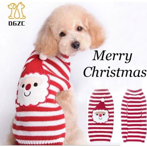 Winter Pet Clothes Dog Knitted Sweater Warm Santa Claus Pet Clothing Coat Jacket Pet Apparel for Teddy