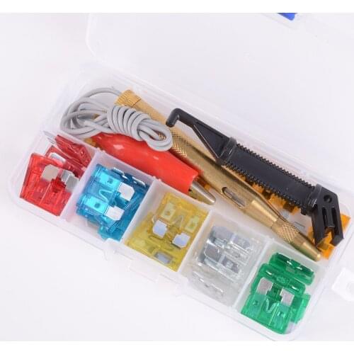 30PCS Car Fuses 5A 10A 15A 20A 25A 30A Amp with Box Clip Assortment Auto Blade Type Fuse Set Truck