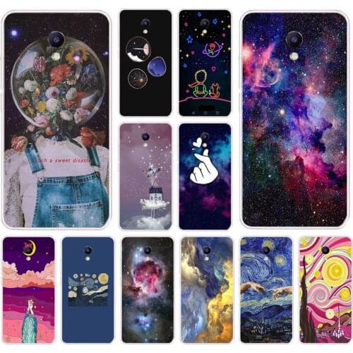 41AS Beautiful starry sky Soft Silicone Back Cover Case for Meizu M5 M5C M5S Note M8 Lite X8 cover funda