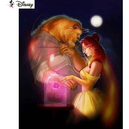 Disney 5D Diamond Embroidery Needlework Kit "Cartoon beauty beast" Diy Diamond Painting Cross Stitch Home Decoration Gift A00638