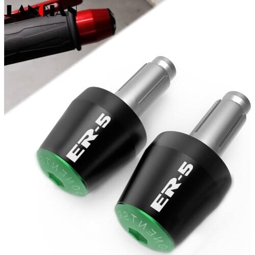 CNC Billet Aluminum Motorbike HBAR END CAP Handle Bar Cap End Plugs For KAWASA ER-5 2004 2005 ER5