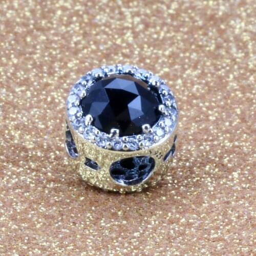 DoDoFly Authentic 925 Silver Queens Magic Black Cat Eye Beads Fit Original Charms Bracelet Necklace Pendant