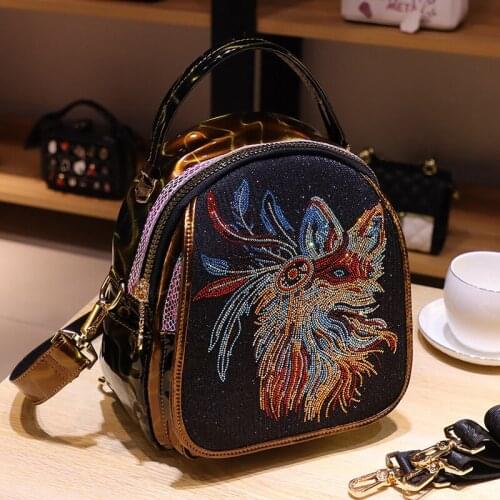 Designer Handbag Animal Prints Womens Shoulder Bag 2021 Rhinestone Dual-use Crossbody Bolsas Luxury Sac De Luxe