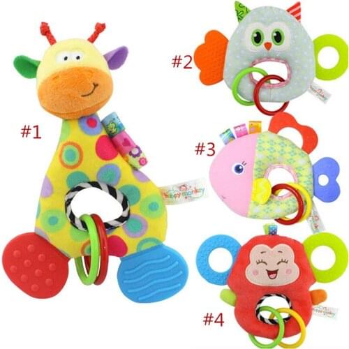 Hot Monkey Giraffe Animal Stuffed Doll Soft Plush Toy Newborn Baby Kids Infant Toy Baby Rattles Cute Pillows