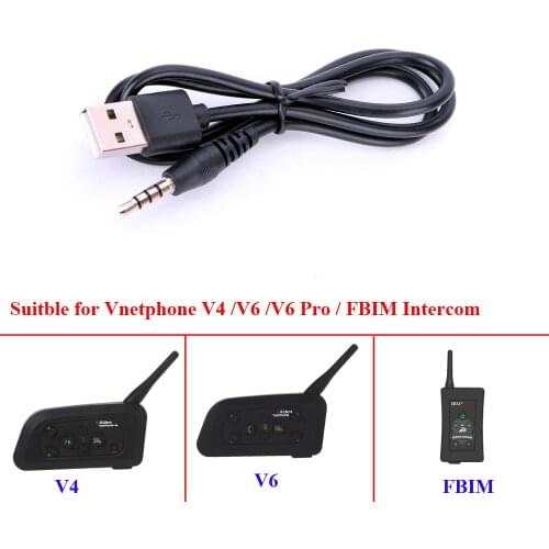 EJEAS V6 V6 Pro Accessories 3.5MM USB Charing Cable Suitable for Motorcycle V4 V6 Pro FBIM Bluetooth Interphone Headset Helmet