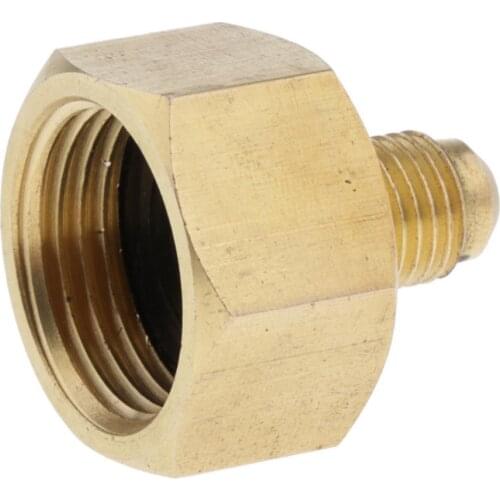 Brass W21 To 1/4 SAE Air Conditioner Adapter Vacuum Pump Adapter Fitting