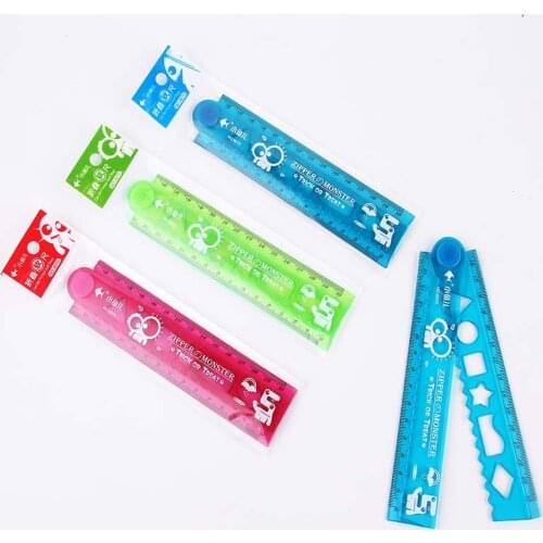 1 PC 20 CM Cute Soft Fold Wave Ruler Kawaii Flexible Creative Rulers for Kids Children Drawing Gifts Creative Stationery Toy