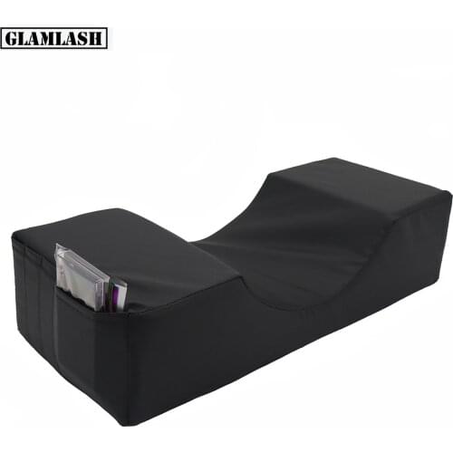 GLAMLASH Matte Black Memory Foam Pillow Grafting Eyelash Pillow Beauty Pillow Lash Eyelash Extension Pillow