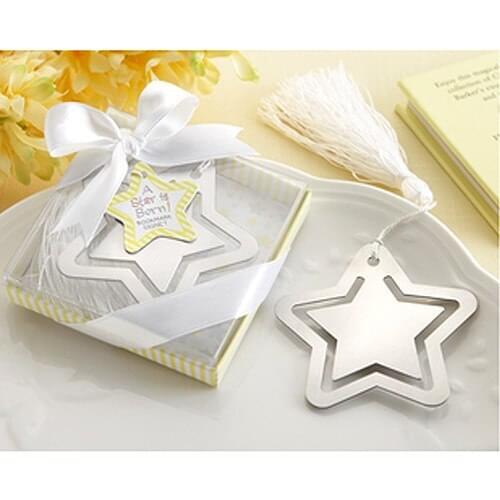 Star Metal Bookmark with Tassel Exquisite Wedding Gifts Creative Book Markers Students Favors Book Holder 200pcs/lot