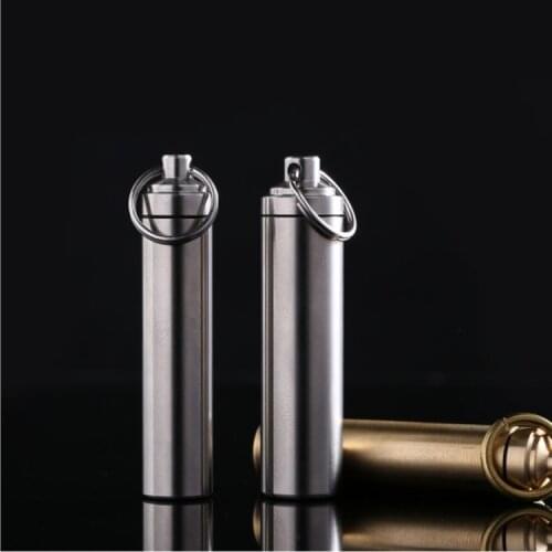 Mini Waterproof Storage Jar Portable Seal Bottle Pills Box EDC Capsule Storage Bottle Outdoor Mini Stainless Steal Small Jar