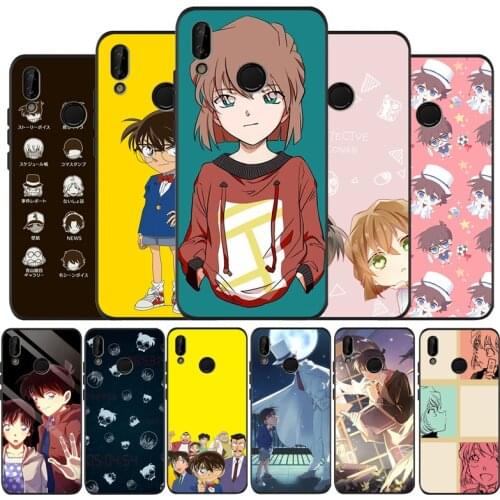 Detective Conan Soft Silicone black Phone Case For Huawei P9 P10 P20 P30 P40 lite P20 P30 P40 pro Y9 Y6 P smart 2019