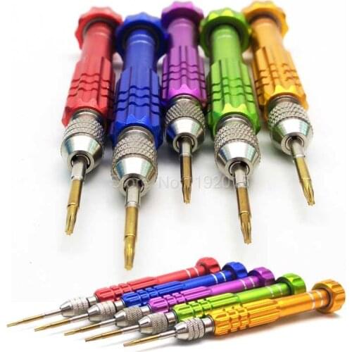 5 in 1 Repair Opening Magnetic Screwdriver Kit Set For Watch Cell Mobile Phone DIY Disassemble Open Tool Precision Screwdrivers