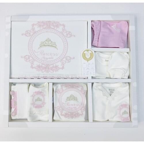 Newborn Baby Outfit Set Birthday Post Baby rompers Pink Girl blanket baby bib pants booties socks elviden newborn