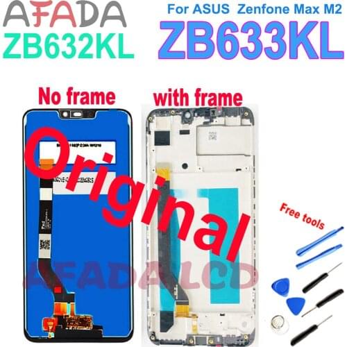 Original 6.26" LCD For Asus Zenfone Max M2 ZB633KL ZB632KL LCD Display Touch Screen Digitizer Assembly With Frame Replacement