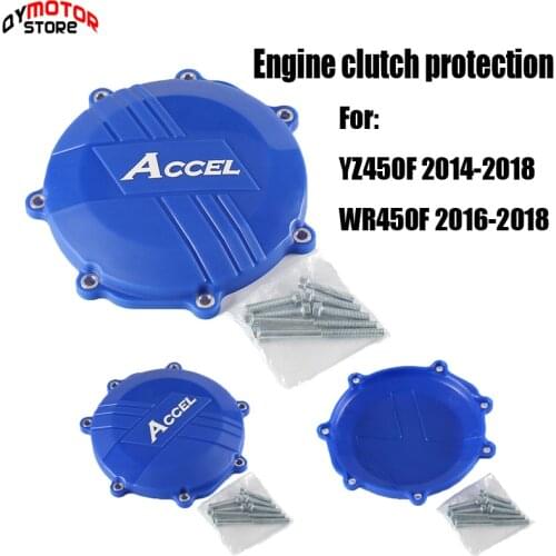 Motorcycle Plastic Clutch Guard Cover Protector For YAMAHA YZ450F YZF 450 2014-2018 WR450F 2016-2018 Dirt Bike Motocross