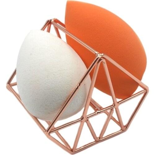 1Pc Puff Rack Cosmetic Holder Blender Display Stand Storage Drying Bracket Sponge Makeup Empty Metal Cosmetic Puff Rack Tools