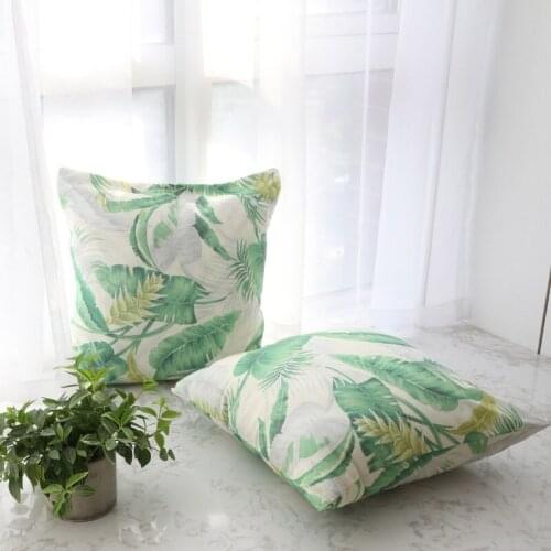 Plant pillows Banana leaves double-sided pillows simple green-planted sofa cushion pillowcases without core