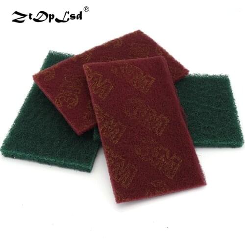 ZtDpLsd 1PCS Industrial Scouring Pad Coarse Rust Removal Cloth Flexible Nonwoven Hand Industry Kitchen Cleaning Scotch Brite