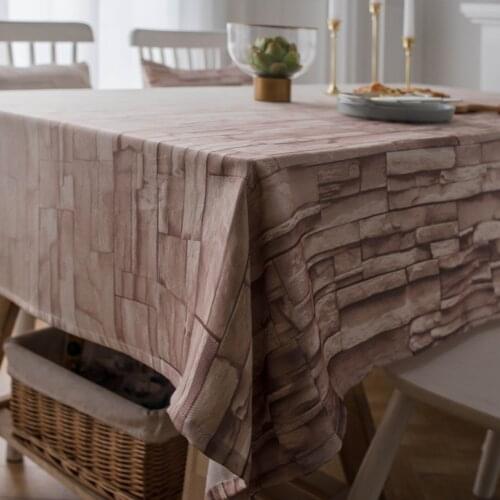 Stone Pattern Tablecloth Rectangular Living Room Table cloth Coffee Table Cover Party Decoration Kitchen Decor
