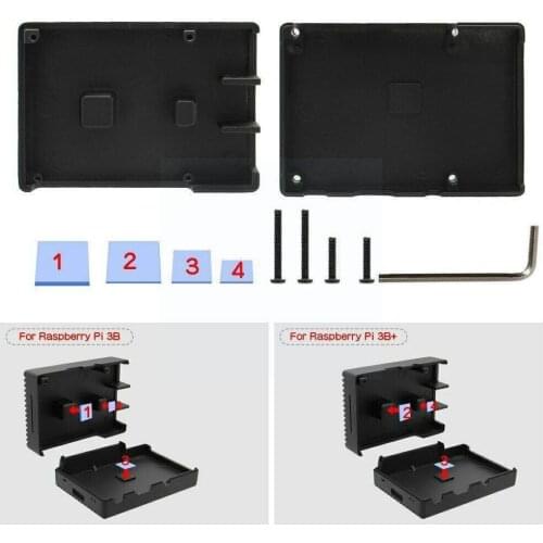 Raspberry Pi 3b+ /3b Aluminum Case Passive Cooling Dissipation Heat Pi Shell For Raspberry Enclosure Metal 3B/3B O5M7