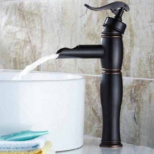 NEW "Water Pump Look" Style Black Oil Rubbed Antique Brass Bathroom Sink Basin Mixer Tap Faucet One Hole Single Handle mhg013