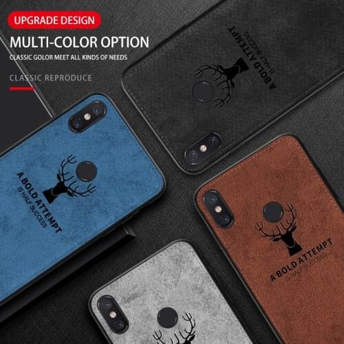 Fabric Case For Xiaomi Mi A1 Mi A2 Mi6 Mi8 Mi8se Lite Mi9 Mi9se Cases Bumper deer Cover on Redmi 5 5Plus 6 6a 7 7a note 6 7 8Pro