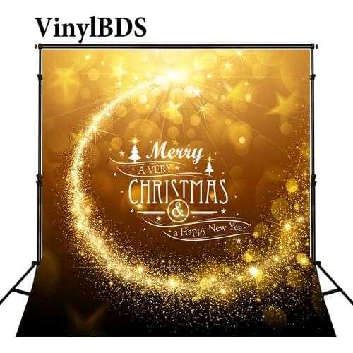 VinylBDS New Year Backdrop Christmas Backdrops Background Photography Gold Sunshine Kids Glitter Background for Photo Studio