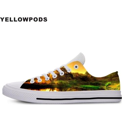 Flats Classic Canvas Shoes Drop Fashionss Sunrise In Theest Women Woman White Flats 3D Print Casual Fashion Shoes