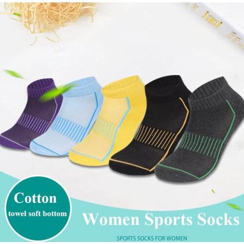 Women Sport Running Socks Outdoor Athletic Cycling Ankle Sock Cotton Thin Breathable Quick Dry Fitness Short Low Cut Socks