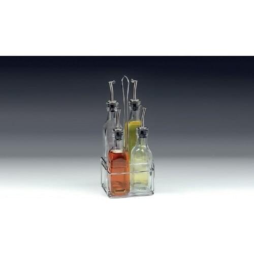 Zicco Glass Oil Vinegar Bottle Standing, 4'Lü, 250-130 Cl