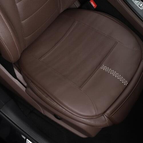 1 PC car seat cushion ,Non-Slip interior seat cushion used for Vehicles and Office Chair or Home ,with PU leather (coffee)