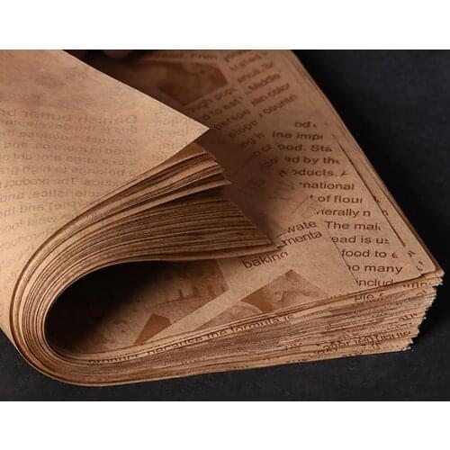 200pcs Sandwich Wrap Baking Sheets Non-stick Retro Parchment Paper Cookies Bread Packing Paper Kitchen Baking Tool