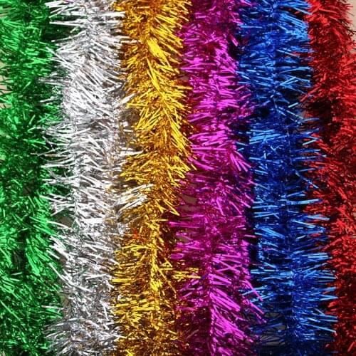 50Pcs/Bag Christmas Strips Garland Ornaments For Home Party Christmas Tree Decoration Color Strips Multicolor