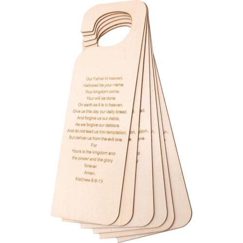 6x Door Knob Hangers Blank DIY Craft Hanging Signs for Home Bedroom Hotel