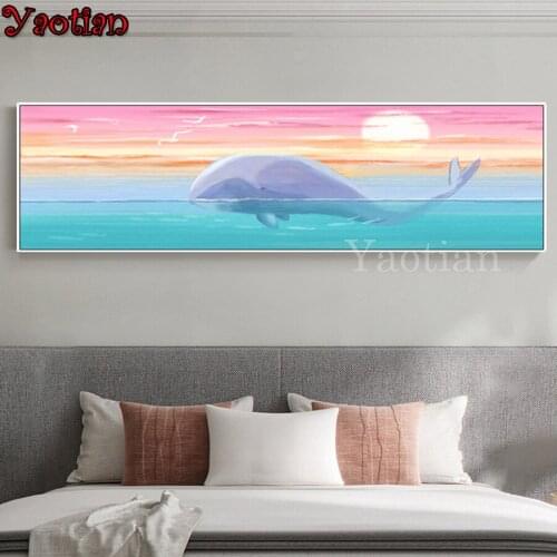 Cartoon Whale Diamond Mosaic Crystal Painting Rhinestones Embroidery Baby Kids Room Decor 5D Diamond Painting Accessories