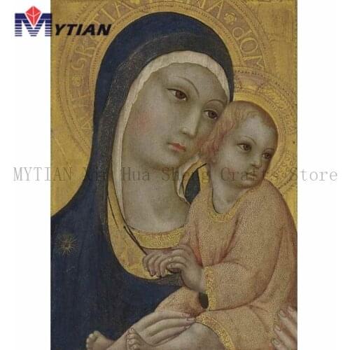 Ansano di Pietro di Mencio Work Diamond PaintingThe Madonna and Child Diamond Embroidery Cross Stitch Kits Wall Sticker Decor