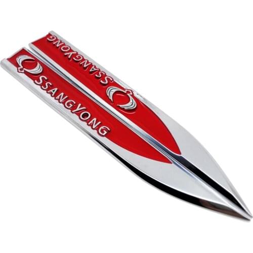 Car Accessories Auto Badge Sticker For Ssangyong Actyon Rexton Kyron Tivolan Korando Chairman Tivoli Rodius 3D Metal Emblem