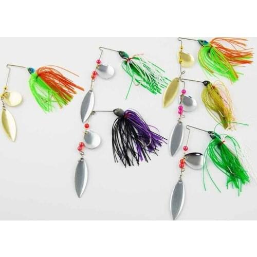 6pcs Hard Metal Jig Fishing Lures China Fishing Spoon Spinner Bait With Silicone Skirts Saltwater Fishing Spoon Rubber Jig