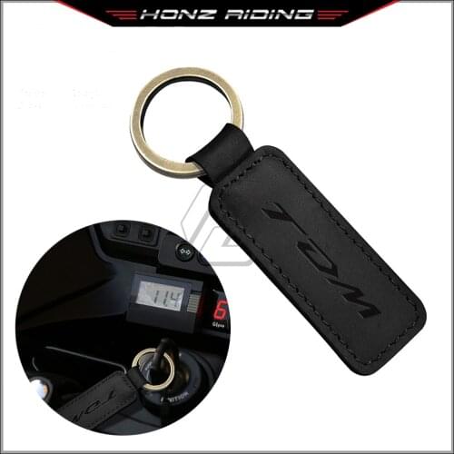 For Yamaha TDM 850 900 Motorbike Motorcycle Cowhide Keychain Key Ring