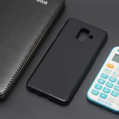 AMMYKI 5.6'For Samsung A600 case soft Black silicone odorlessFirst rate phone cover 5.6'For samsung galaxy A6 2018 case