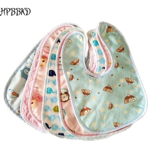 HPBBKD Newborn Baby Waterproof Bibs Cartoon Printing Cotton Newborn Infant Girls Boys Toddler Scarf Bandana Bibs For Kids BB095