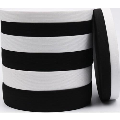 5/10/20M 3/6/10/12/15/20/25/30/35/40/45/50/60MM White/black Nylon Highest Elastic Bands Garment Trousers Sewing Accessories DIY