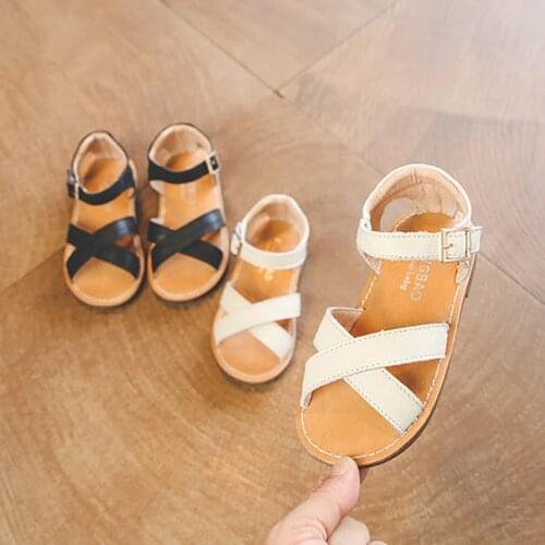 Summer Children White Girls Sweet Sandals For Infant Baby Toddler Kids Cute Beach Sandals 1 2 3 4 5 6 7 Years old New Flat Shoe