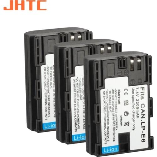 LP-E6 LPE6 LP E6 Battery 2200mAh for Canon EOS 5DS 5D 6D 7D 60D 60Da EOS 70D Mark II Mark III 80D XC10 DSLR Camera Batteries