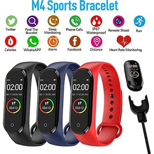 M4 Smartwatch Activity Running Blood Pressure Heart Rate Bodybuilding Gym Supplies Stopwatch Health Monitoring Bracelet